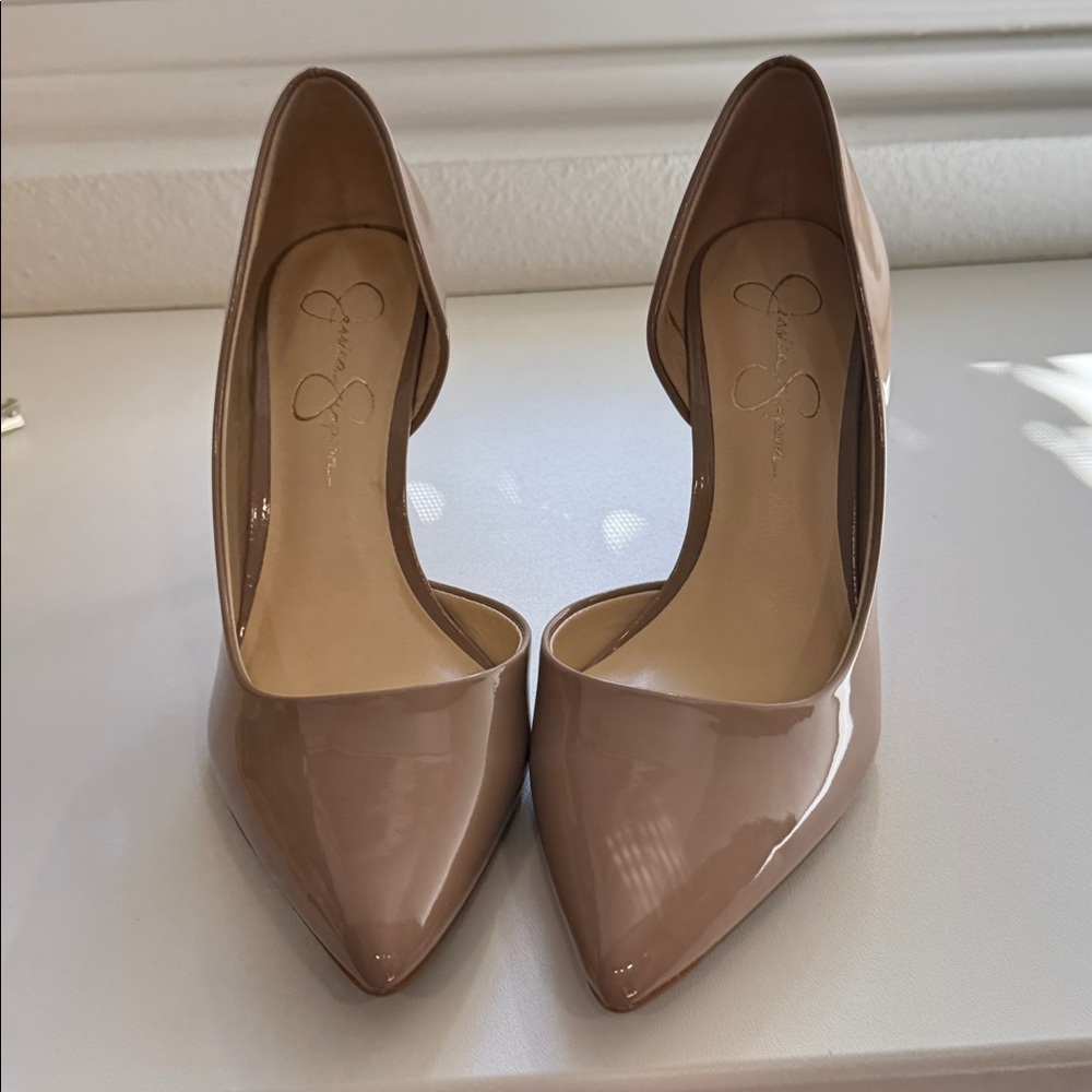 Jessica Simpson Nude Patent Leather Pumps